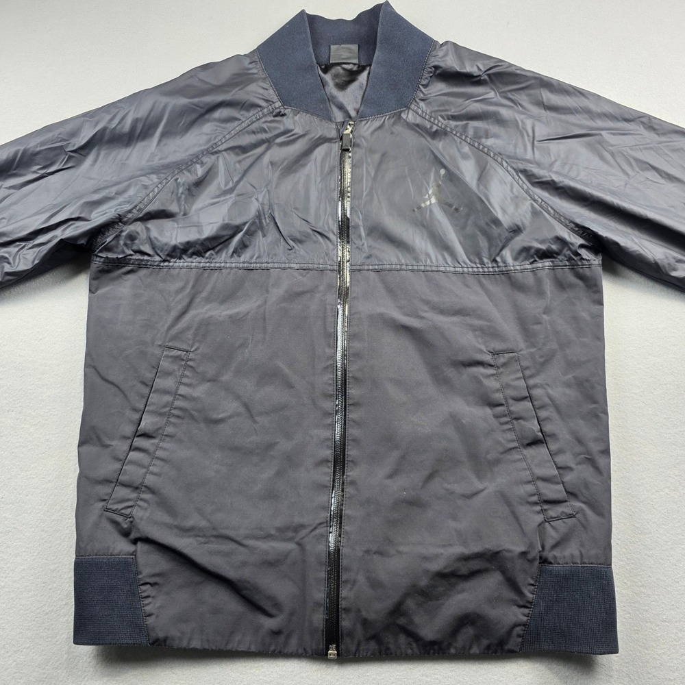 Jordan Brand‎ Mens Black Bomber Jacket Jumpman Full Zip Windbreaker Size M